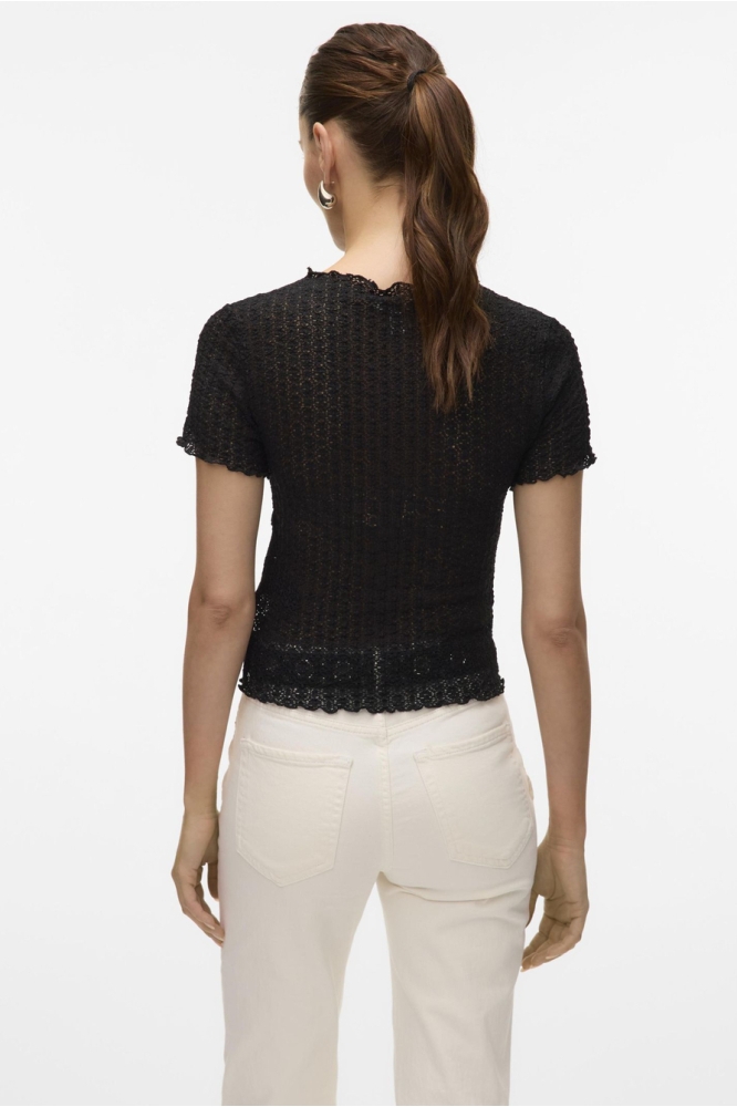 VMSHELBY SS O-NECK SHORT TOP VMA NO 10311731 BLACK